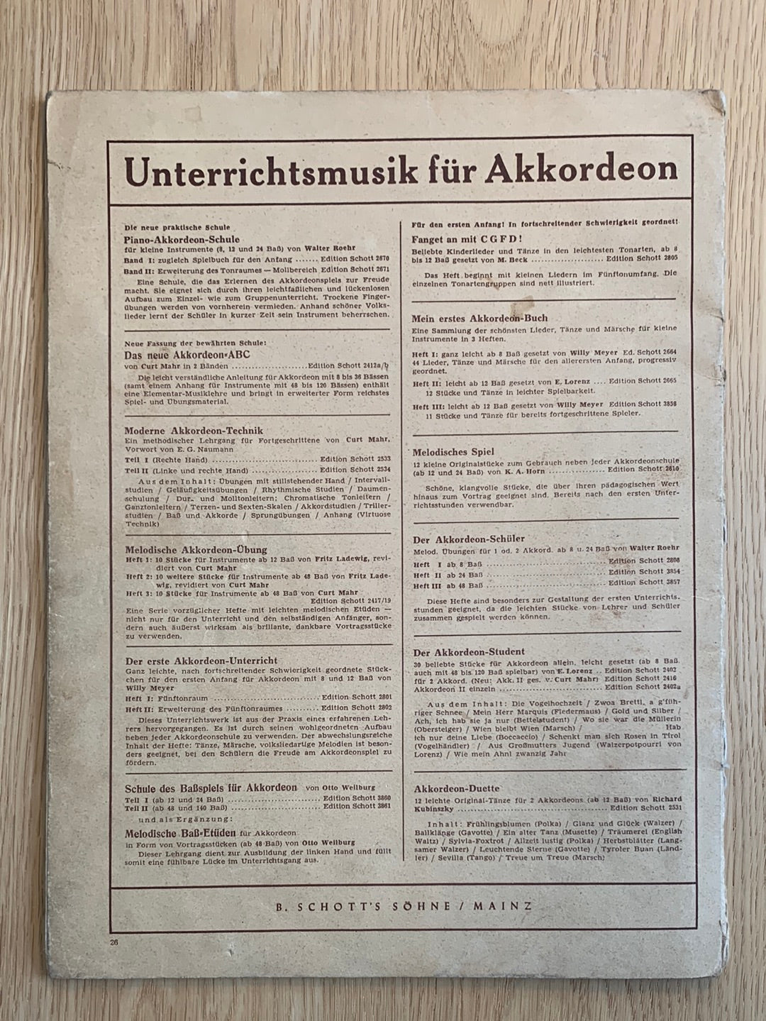 Mein erstes Akkordeon- Buch (leicht gesetzt) Heft III